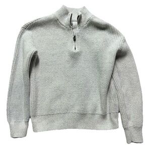 Gap Kids Grey Knit 1/4 Zip Pull Over Sweater Size  Medium (8)